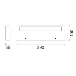 Applique Da Parete-Selezionato da Mazzolaluce Applique mensola moderna bianca led 30w 2700k-3000k-4000k dimmerabile