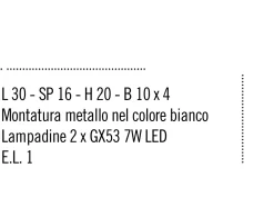Applique Da Parete-Selezionato da Mazzolaluce Applique metallo bianco design moderna gx53 per interni