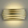 Applique Da Parete-Selezionato da Mazzolaluce Applique metallo colore oro design moderno led 22w 3000k
