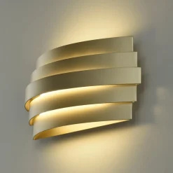 Applique Da Parete-Selezionato da Mazzolaluce Applique metallo colore oro design moderno led 22w 3000k