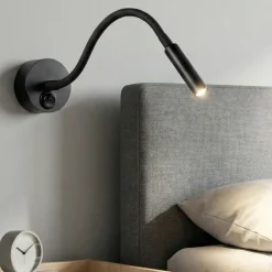 Applique Camera Da Letto-Perenz Illuminazione Applique minispy nero per comodino camera da letto