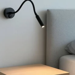 Applique Camera Da Letto-Perenz Illuminazione Applique minispy nero per comodino camera da letto