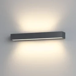Applique Da Parete-Top Light Applique moderna antracite rettangolare toplight bios 3000k 4000k
