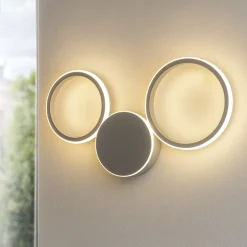 Applique Da Parete-Ondaluce Applique moderna ap pois led 20w 4000k silver