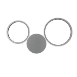 Applique Da Parete-Ondaluce Applique moderna ap pois led 20w 4000k silver
