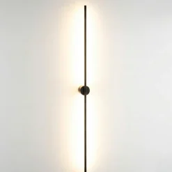 Applique Da Parete-Selezionato da Mazzolaluce Applique moderna bacchetta nero 120 cm led 20w 3000k