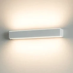 Applique Da Parete-Top Light Applique moderna bios argento rettangolare led 3000k 400k