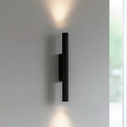 Applique Da Parete-Selezionato da Mazzolaluce Applique moderna cilindro rigato nero led 11w 3000k biemissione