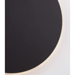 Applique Da Parete-Selezionato da Mazzolaluce Applique moderna 30cm rotonda disco nero led 20w 3000k
