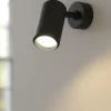 Applique Da Parete-IsyLuce Applique moderna con spot orientabile cilindro nero