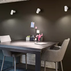 Applique Da Parete-IsyLuce Applique moderna con spot orientabile cilindro nero