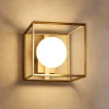 Applique Da Parete-Perenz Illuminazione Applique moderna cube oro