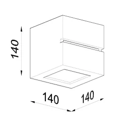 Applique Da Parete-Selezionato da Mazzolaluce Applique moderna cubo di gesso bianco pitturabile per interni