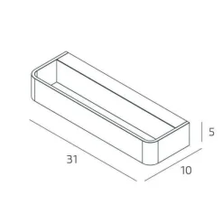 Applique Da Parete-Top Light Applique moderna da parete rettangolare led 31w cct smart bianca