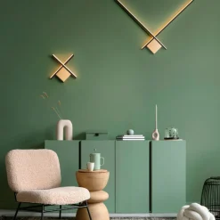 Applique Da Parete-Selezionato da Mazzolaluce Applique moderna design nero oro led 10w 3000k