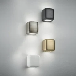 Applique Da Parete-Gea Luce Applique moderna babol cubo nero