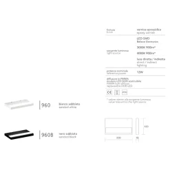 Applique Da Parete-IsyLuce Applique moderna plate bianco led 12w 3000k 4000k