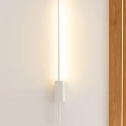 Applique Da Parete-Ondaluce Applique moderna led 3000k dimmerabile 90cm agos bianca