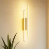 Applique Da Parete-Ondaluce Applique moderna led 3000k dimmerabile movida oro
