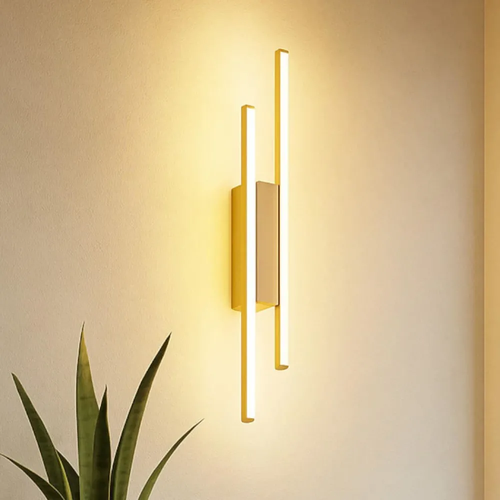 Applique Da Parete-Ondaluce Applique moderna led 3000k dimmerabile movida oro