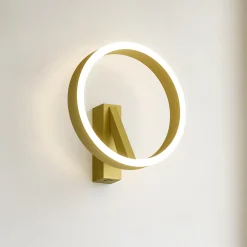 Applique Da Parete-Gea Luce Applique moderna led 3000k oro criseide biemissione dimmerabile