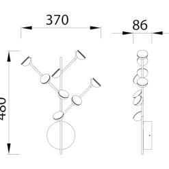 Applique Da Parete-Selezionato da Mazzolaluce Applique moderna led 24w 3000k bianco design per soggiorno