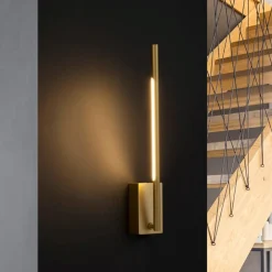 Applique Da Parete-Selezionato da Mazzolaluce Applique moderna orientabile bacchetta oro led 6w 3000k