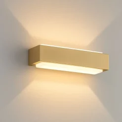 Applique Da Parete-Top Light Applique moderna oro rettangolare bios dm