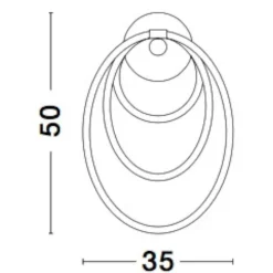 Applique Da Parete-Selezionato da Mazzolaluce Applique moderna oro tubo led iin silicone di fibra intrecciata