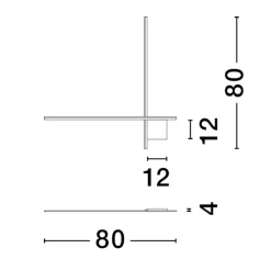 Applique Da Parete-Selezionato da Mazzolaluce Applique moderna per interni nero led 21w 2700k dimmerabile