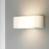 Applique Da Parete-Selezionato da Mazzolaluce Applique moderna rettangolare vetro bianco lucido