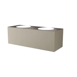 Applique Da Parete-Top Light Appliquemoderna rettangolare sabbia toplight eccentric