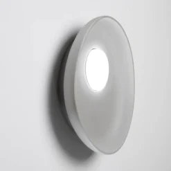 Applique Da Parete-Vivida International Applique moderna vivida reloaux ceramica ovale grigia