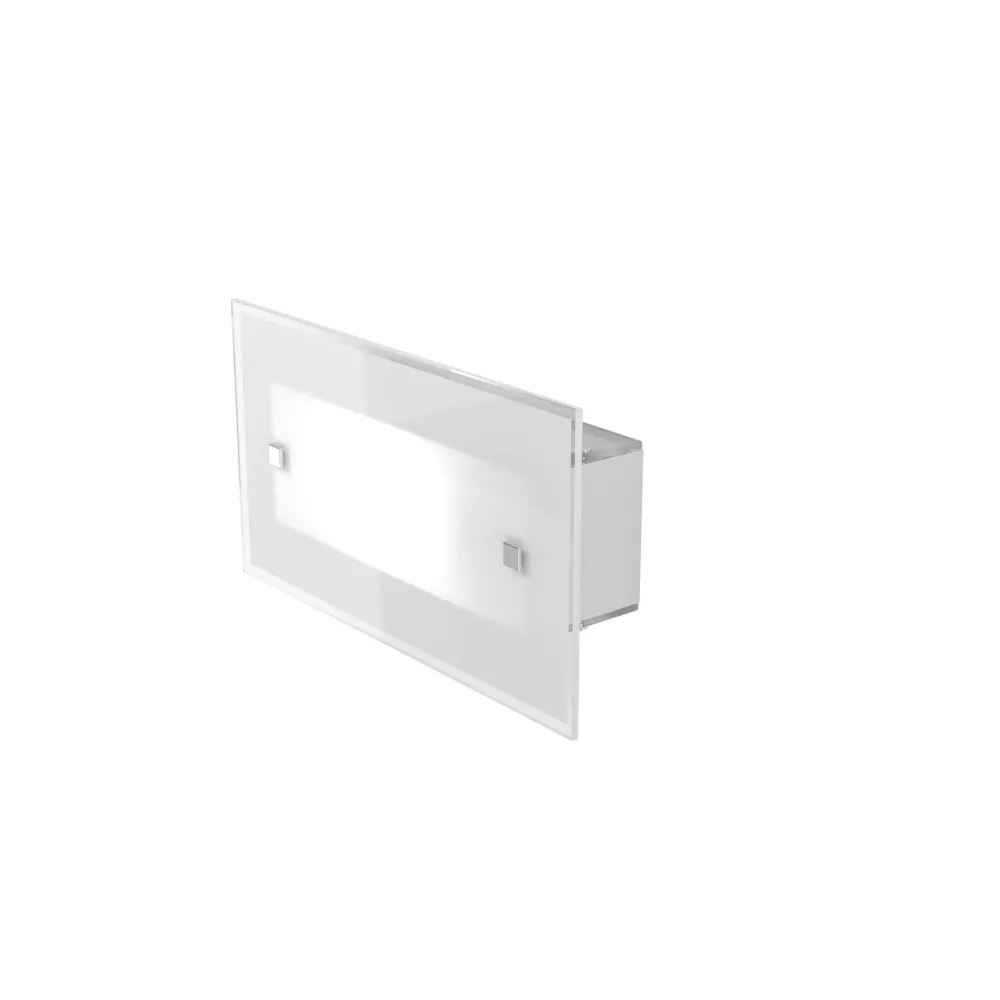 Applique Da Parete-Top Light Applique moderne da parete vetro bianco brick