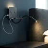 Applique Camera Da Letto-Perenz Illuminazione Applique multifunzione per camera da letto nero level
