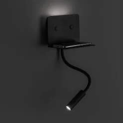 Applique Camera Da Letto-Perenz Illuminazione Applique multifunzione per camera da letto nero level