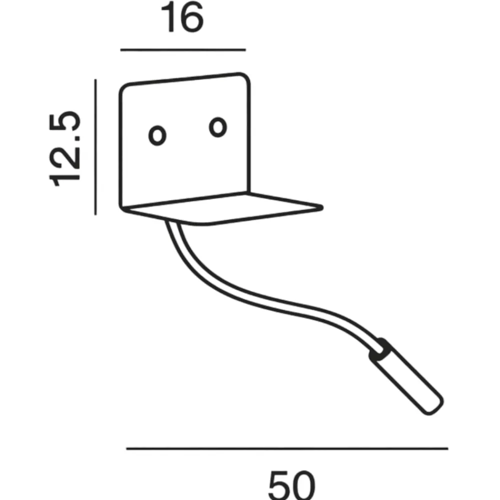 Applique Camera Da Letto-Perenz Illuminazione Applique multifunzione per camera da letto nero level