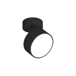 Applique Da Parete-Top Light Applique nera con spot orientabile da parete toplight
