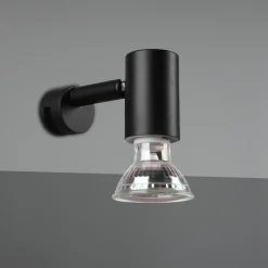 Applique Da Bagno-Selezionato da Mazzolaluce Applique nera da bagno luce orientabile moderna