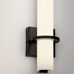 Applique Da Bagno-Selezionato da Mazzolaluce Applique nera da bagno moderno led 15w 4000k