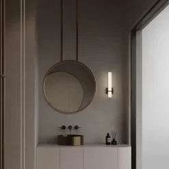 Applique Da Bagno-Selezionato da Mazzolaluce Applique nera da bagno moderno led 15w 4000k