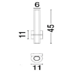 Applique Da Bagno-Selezionato da Mazzolaluce Applique nera da bagno moderno led 15w 4000k