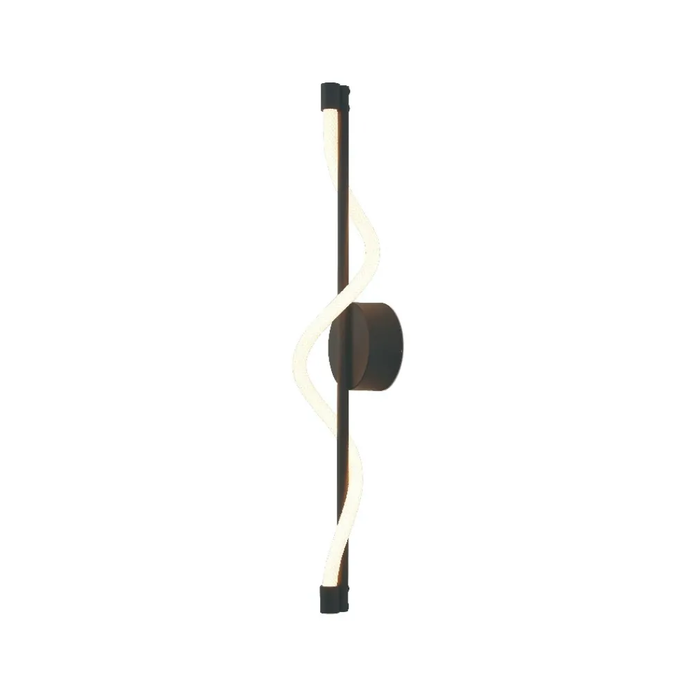 Applique Da Parete-Selezionato da Mazzolaluce Applique nera lampada da parete tubo silicone led design moderna