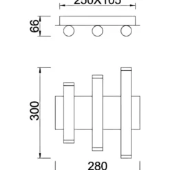 Applique Da Parete-Selezionato da Mazzolaluce Applique nera led 36w 3000k design moderna da parete