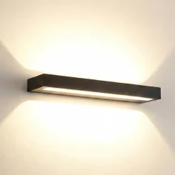 Applique Da Parete-Selezionato da Mazzolaluce Applique nera mensola led 40w cct 2700k-3000k-4000k dimmerabile