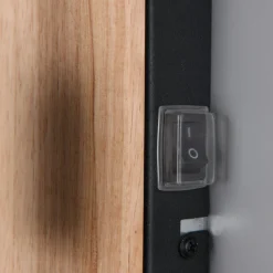 Applique Da Bagno-Selezionato da Mazzolaluce Applique nera per bagno in legno naturale ip44
