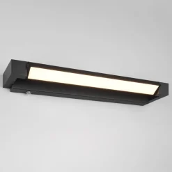 Applique Da Bagno-Selezionato da Mazzolaluce Applique nera per bagno led 9w 3000k 4000k orientabile dimmerabile