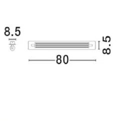 Applique Da Bagno-Selezionato da Mazzolaluce Applique nera per bagno moderno led 16w 3000k