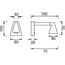 Applique Camera Da Letto-Selezionato da Mazzolaluce Applique nera per camera da letto moderna da comodino