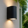 Applique Da Esterno-Selezionato da Mazzolaluce Applique nera per esterno balcone biemissione luce ip54
